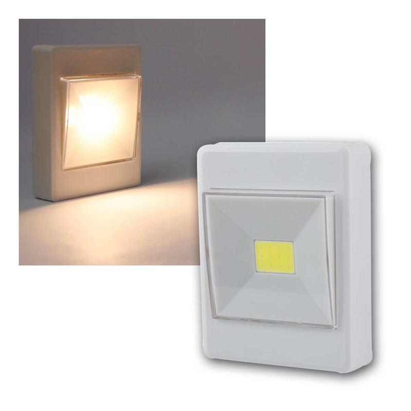 LED COB Orientierungslicht, Magnet & Batterie, kaltweiß