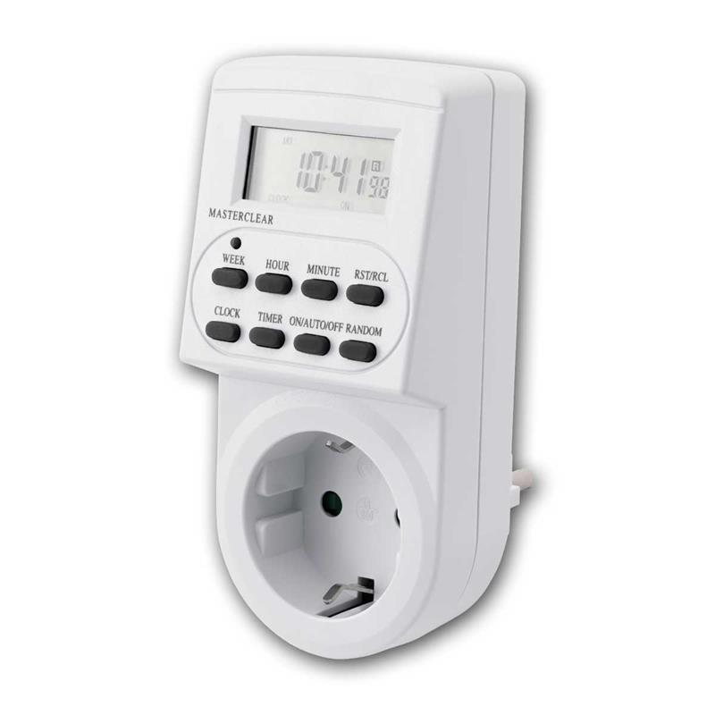 Zeitschaltuhr, LCD-Anzeige,10 Schaltzeiten, RANDOM-Funktion