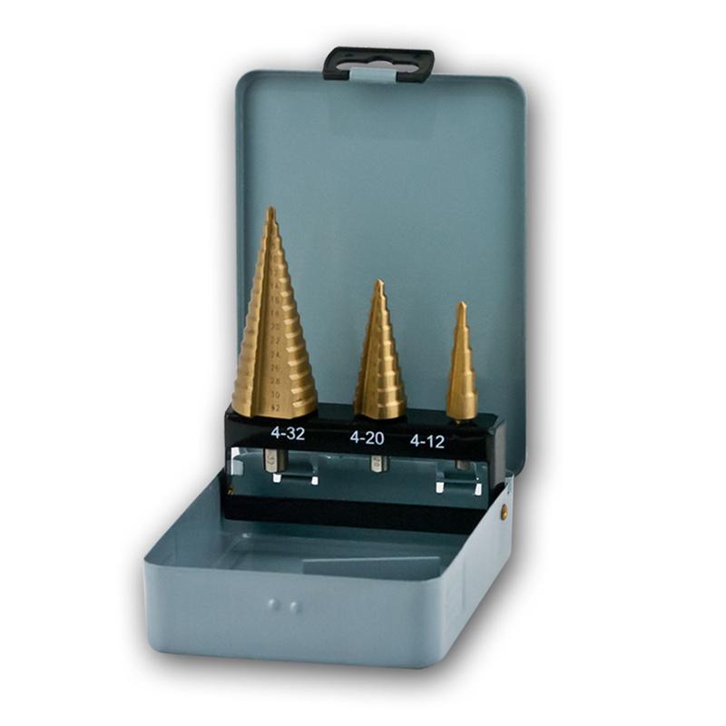 HSS Stufenbohrer Sortiment, Kegelbohrer 4-12/4-20/4-32mm