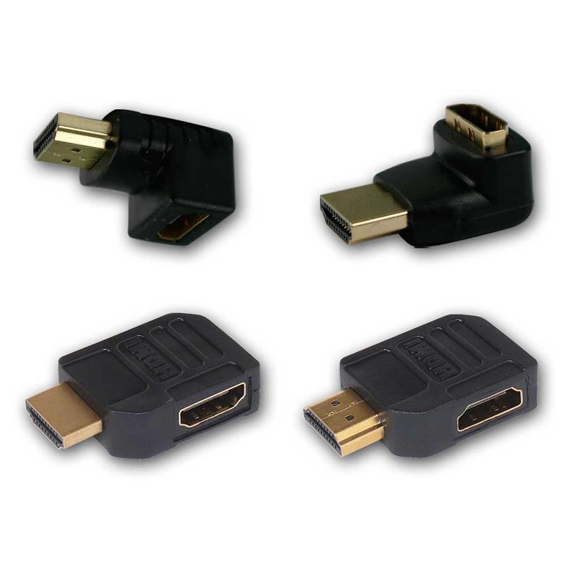 HDMI-Winkeladapter, 90° Ausrichtung, High-Speed mit Ethernet