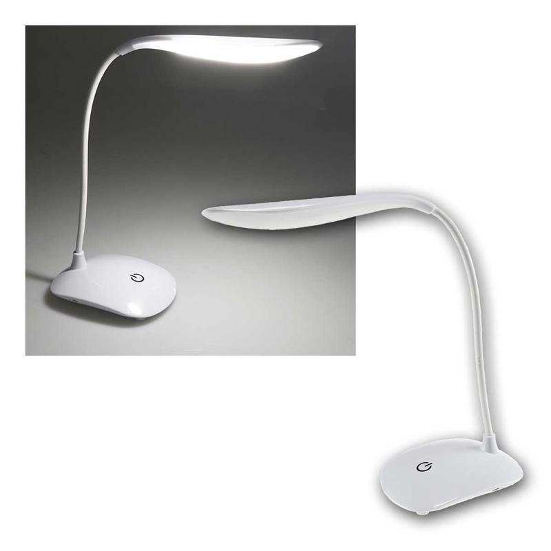 LED Leselampe, Touch-Dimmer, Schwanenhals & USB-Betrieb