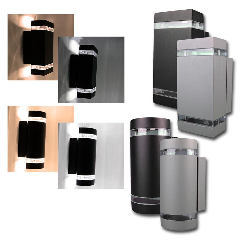 LED Außenwandleuchte, Up Down Leuchte, Aluminiumguss, IP44