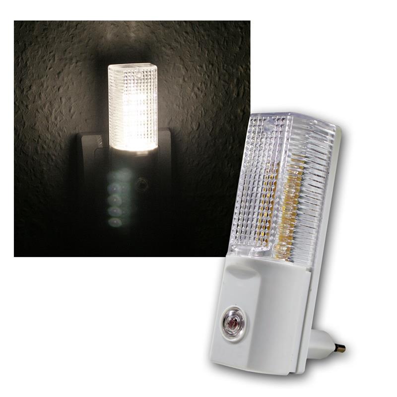 LED Nachtlicht mit Dämmerungssensor für Steckdose, kaltweiß