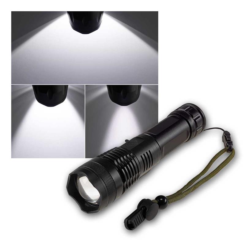LED Taschenlampe "CTL20 Zoom", 20W, 5 Modi, USB-C, IP44