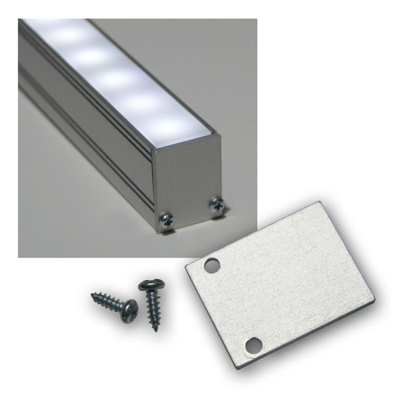 End-Abschluss-Platte, aus Aluminium, für hohe U-Profile