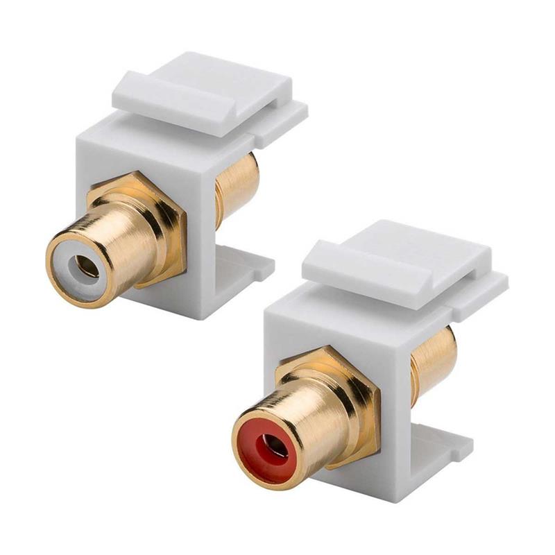 Keystone Einsatz, Modul für AV-Installationen, RCA vergoldet