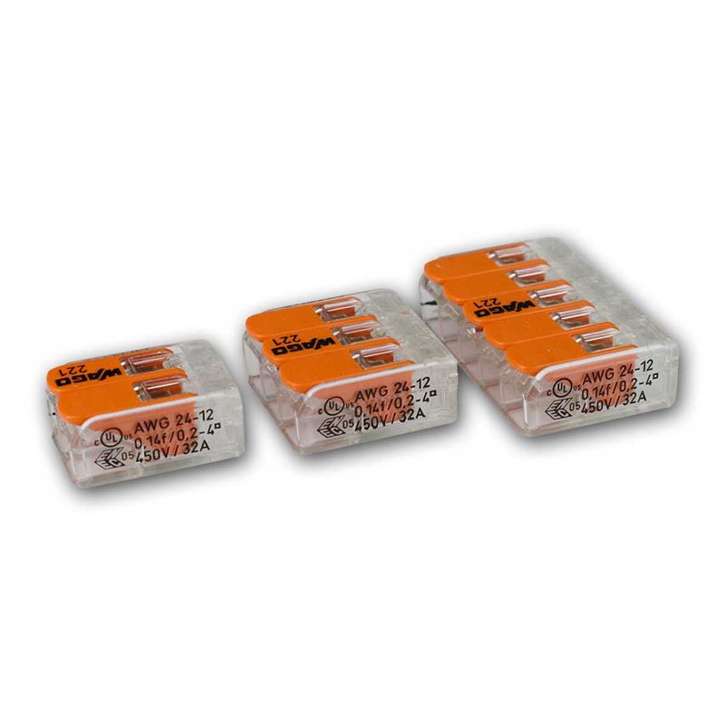 WAGO Compact Steckklemmen mit Hebel, für 0,14–4mm² Kabel