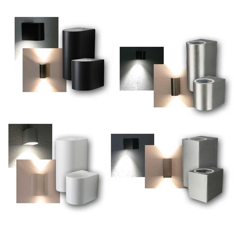 LED Fassadenleuchte, Ein- & Zweiseitig, GU10 COB LEDs, IP44 LED Fassadenleuchte, Ein- & Zweiseitig, GU10 COB LEDs, IP44