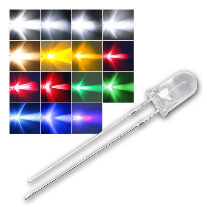 5mm LED "WTN-5" wasserklar, superhell, punktuell abstrahlend