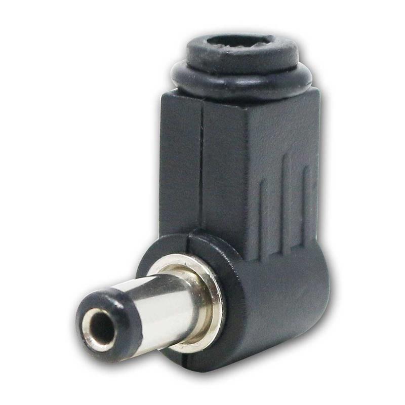 DC Klinkenstecker 5,5x2,5mm, 90° abgewinkelt, Lötanschluss
