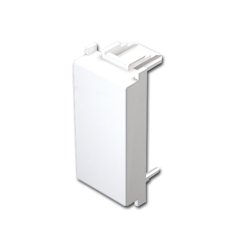 MODUL PLUS Blende 1M weiß, halbe Dose, halbe Blind-Blende