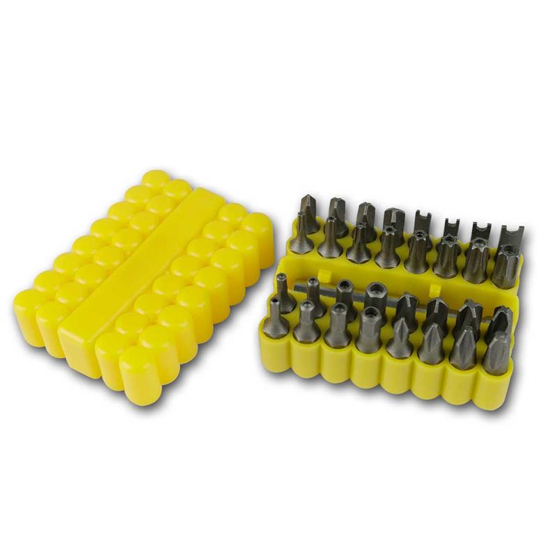 33-teiliges Bit-Set mit 60mm Bithalter in einer Weichgummi-Box