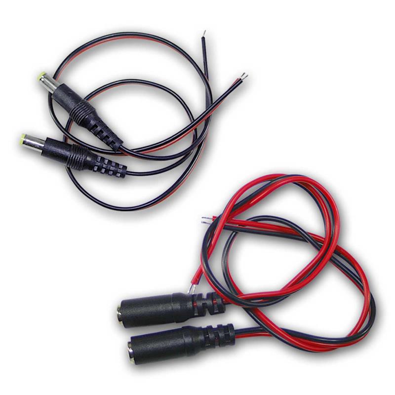 DC-Verlängerungskabel 5,5x2,1mm, DC-Stecker & DC-Buchse