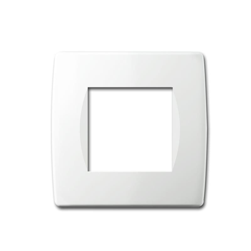 MODUL PLUS Rahmen,1-fach, Weiß-Glanz, "soft", 80x80x9mm