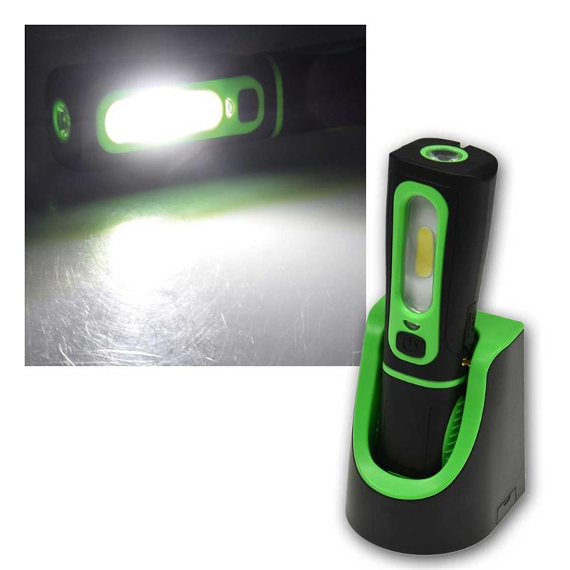 LED Stableuchte mit Akku & Ladestation, Werkstattleuchte IP44