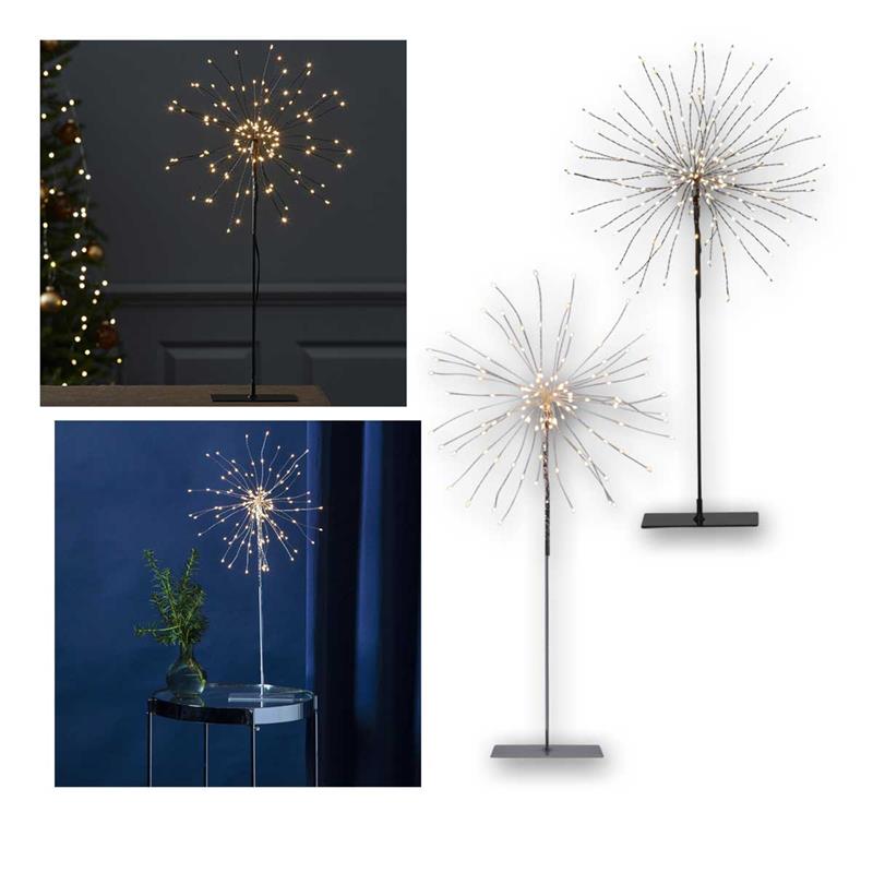 LED Standstern "Firework", 3D LED-Stern, 120 LEDs, Metallfuß