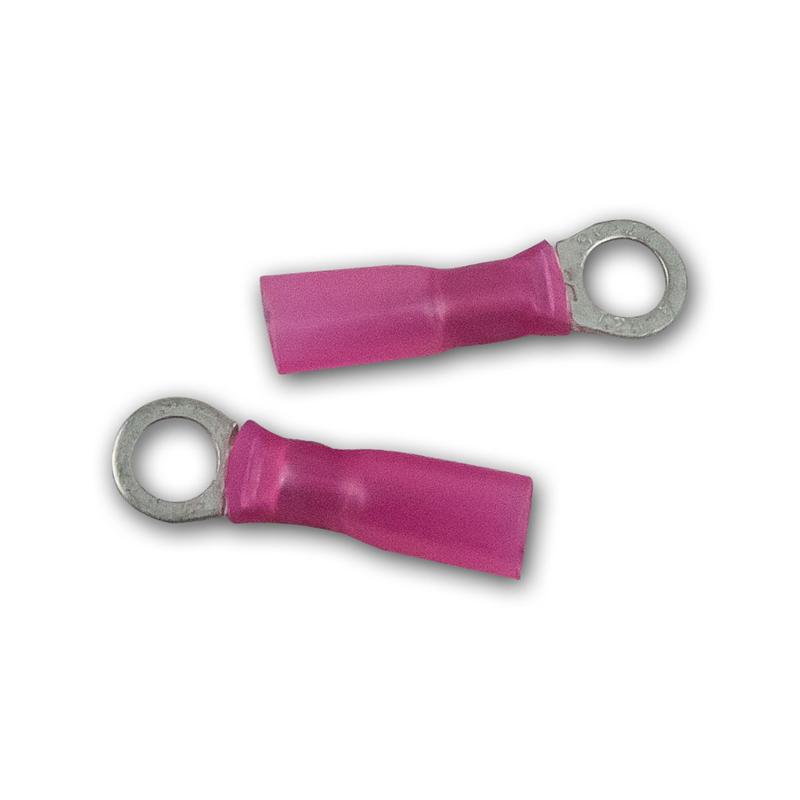 100-teiliges Set Schrumpf-Ringkabelschuhe, M5 rot, 0,5-1,5mm 100-teiliges Set Schrumpf-Ringkabelschuhe, M5 rot, 0,5-1,5mm