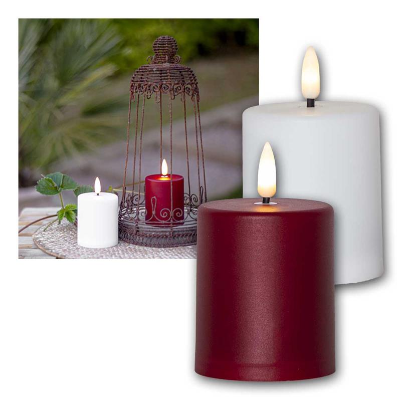 LED Outdoorkerze "PAULA", Batteriekerzen, Timer, Lichtsensor