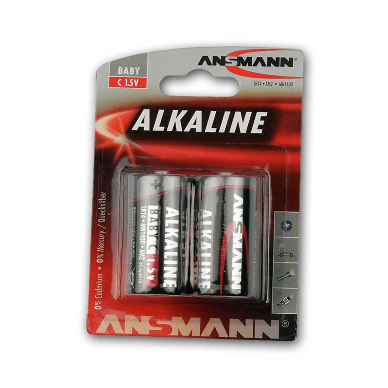 Alkaline 2er Pack Baby-Batterie C/LR14, Babyzellen, Batterien