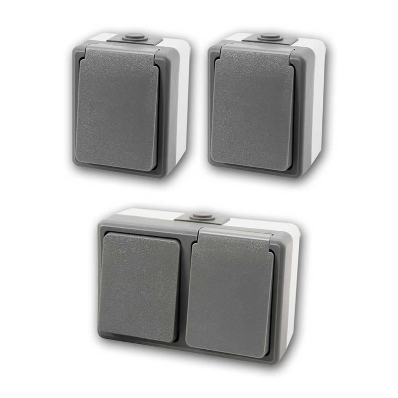 Set "SECURE Heizkeller", 3-teilig, Feuchtraum Aufputz-Kombi