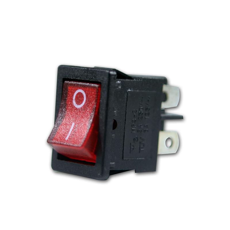 Snap-In-Wippenschalter 2-polig, 250V/3A, 4 Kontakte, ON-OFF
