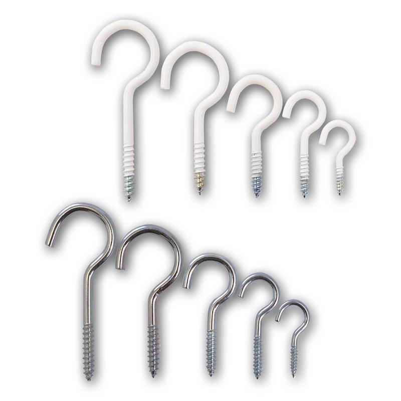 Schraubhaken, 55-teiliges Sortiment, Haken von 2,5 bis 6cm