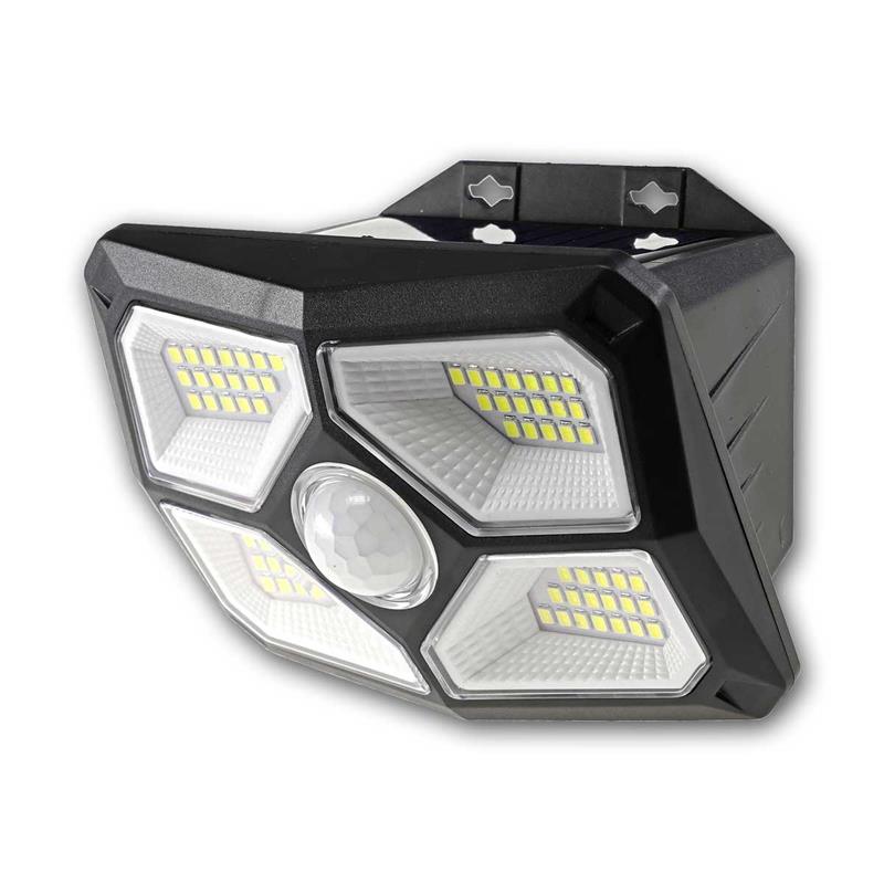 LED Solar Wandleuchte "SWL 722", 160°/8m PIR-Sensor, IP65