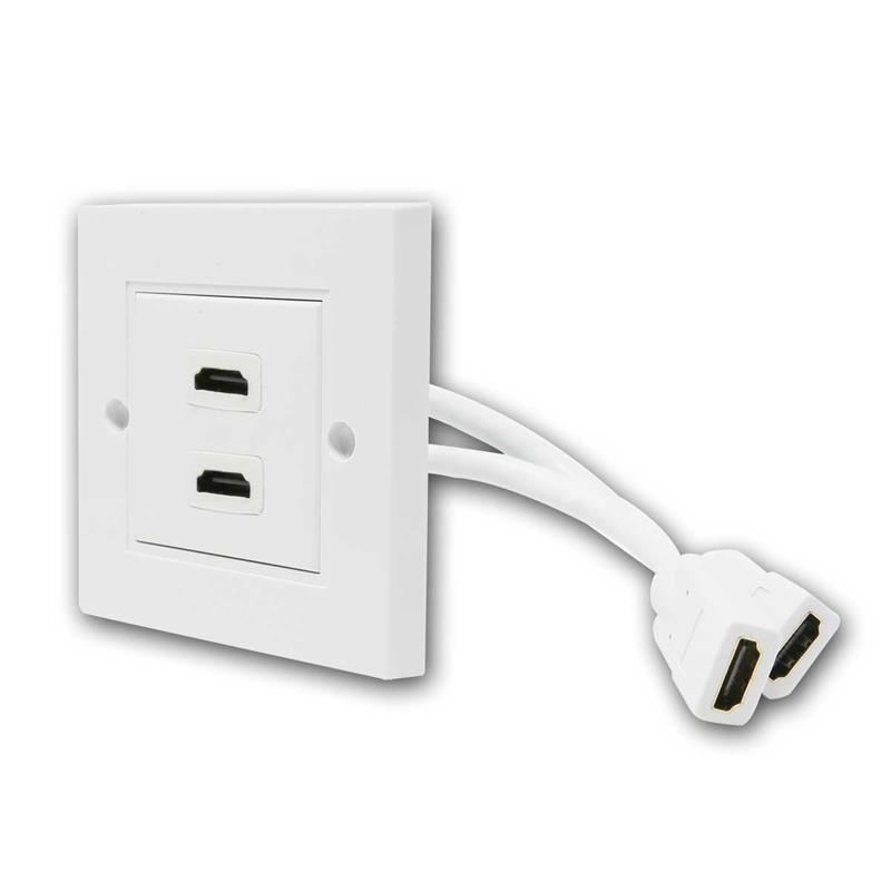 HDMI™ Verbindungsdose mit ca.10cm Anschlusskabel, 3D fähig