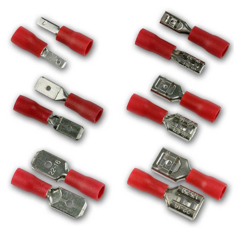 Flachstecker & Steckhülsen, 0,5–1,5 mm², rot, Steckverbinder
