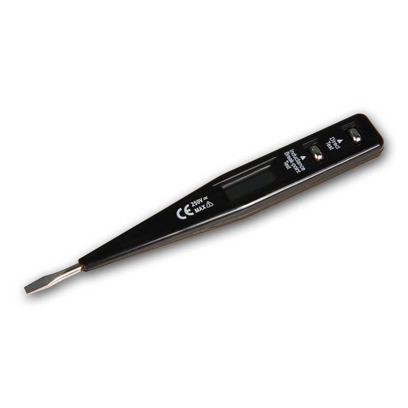 Digitaler Prüfer für Gleich- & Wechselspannung, 12-250V AC/DC