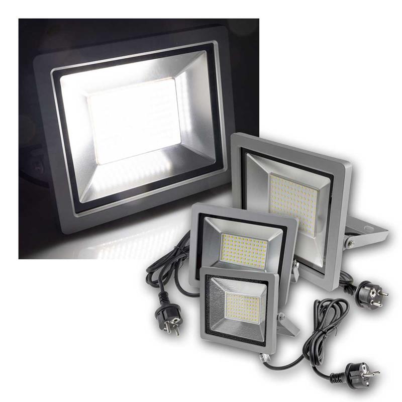 LED Fluter "CTF-SLT", 230V LED Außenstrahler, daylight, IP44