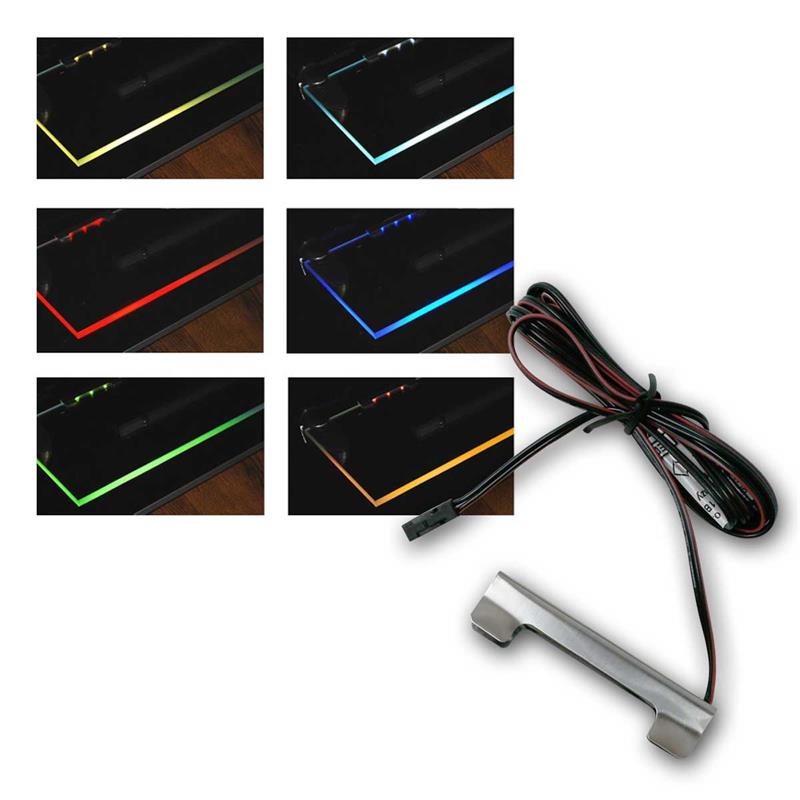 LED Glasboden Metall-Clip, 12V, Glasstärke 5 - 8mm, dimmbar