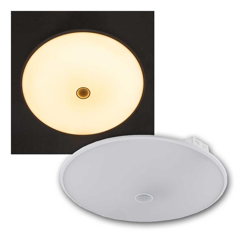 LED PIR-Deckenleuchte "GRACIOSA", 15W, warmweiß, IP54