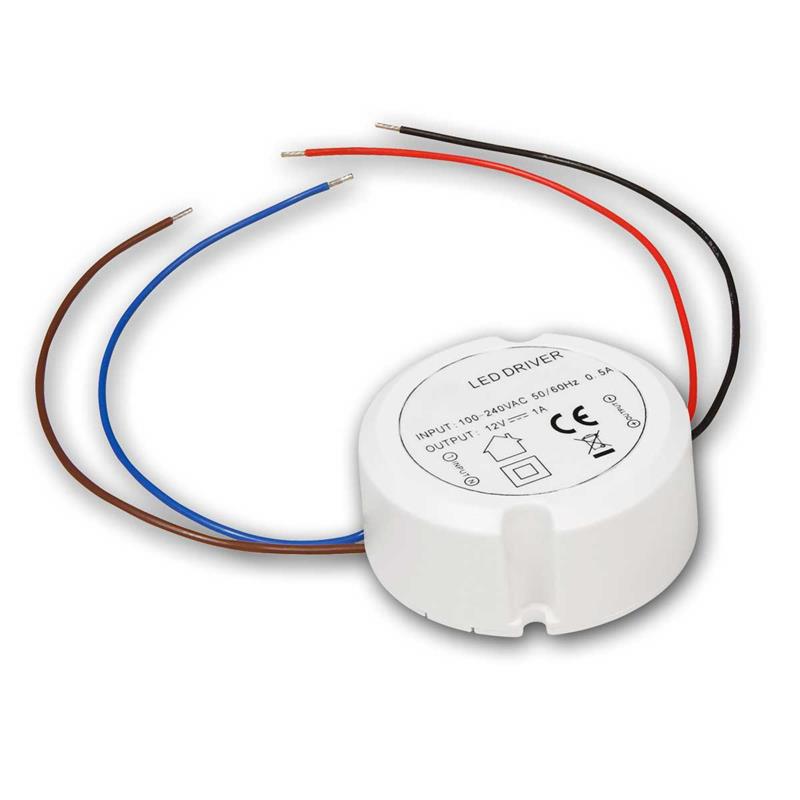 LED Transformator 12W, LED Netzteil rund für Unterputz-Dosen