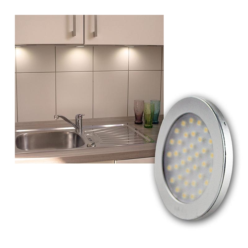 LED Aufbauleuchte "ABL-R90", 12V, 3W, superflach, warmweiß