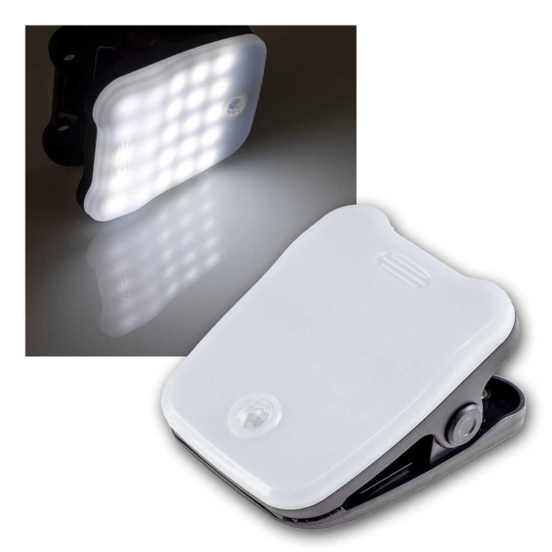 LED Solar Klemmleuchte "SWK 8020", neutralweiß, PIR Sensor