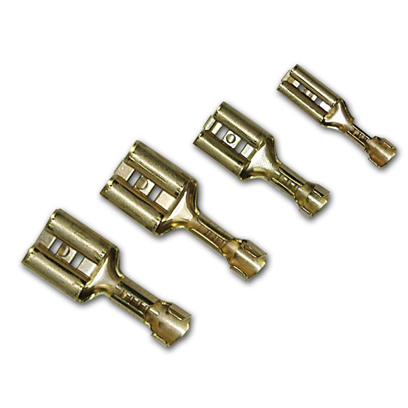 40er Set Flachsteckhülsen, Kabelschuhe unisoliert bis 2,5mm²