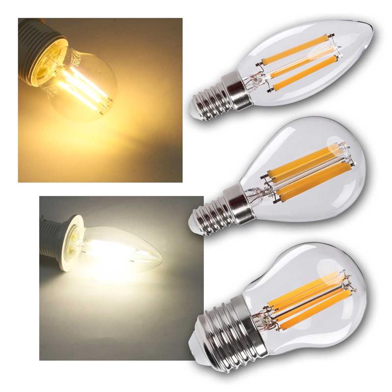 Filament LED Leuchtmittel "XLED", E27/E14, 230V/3,8W, 806lm