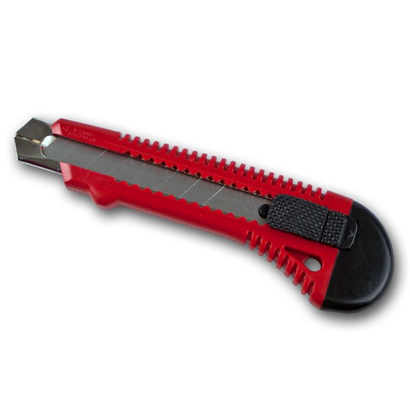 Cuttermesser mit 18mm Klinge, Metallschaft & Klingenfeststeller