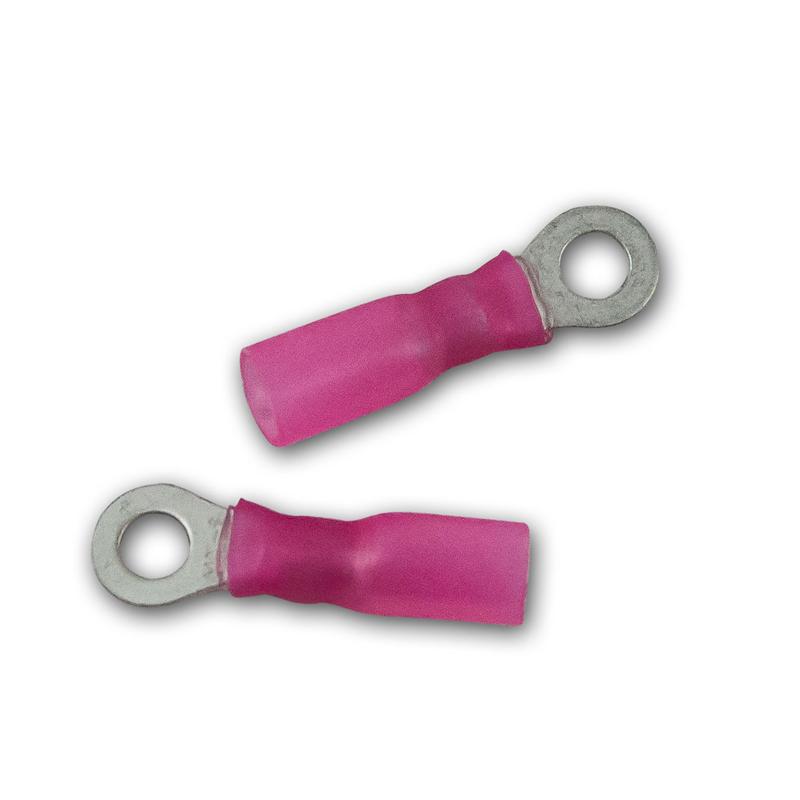 100-teiliges Set Schrumpf-Ringkabelschuhe, M4 rot, 0,5-1,5mm 100-teiliges Set Schrumpf-Ringkabelschuhe, M4 rot, 0,5-1,5mm