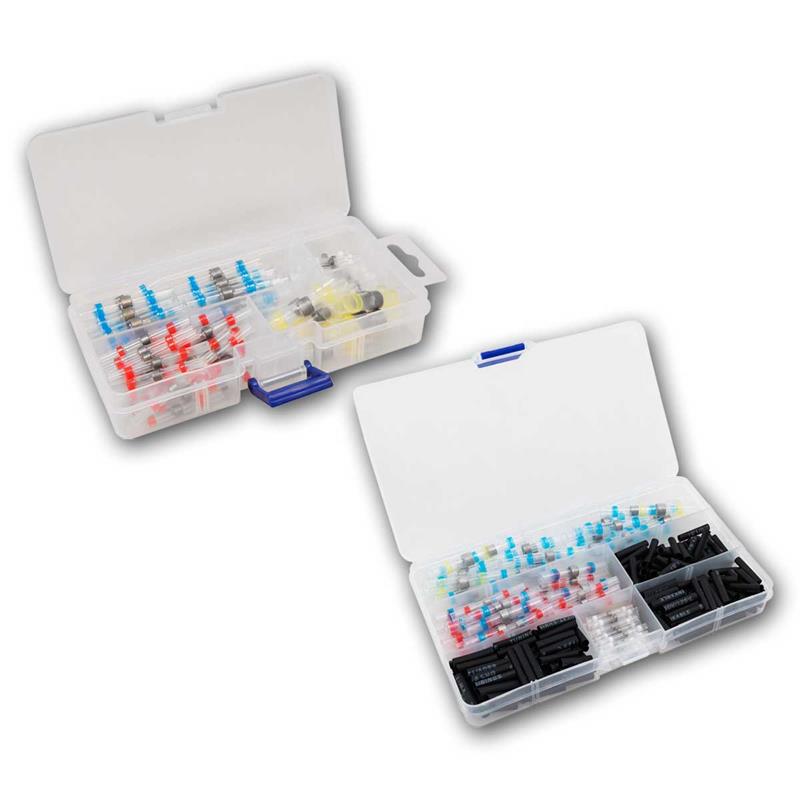 Lötverbinder-Set, Stoßverbinder, Kabelverbinder, Sortimentenbox