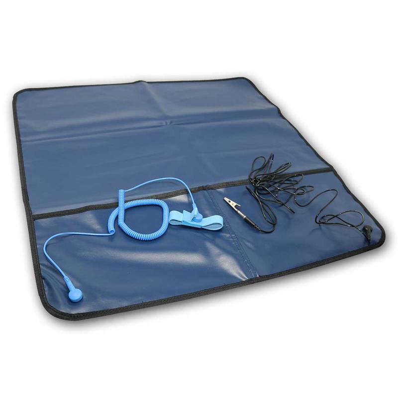 ESD Service-Set, portabel Antistatik Matte 60x60cm mit Zubehör