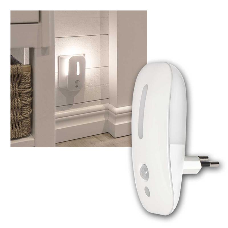 LED Nachtlicht für die Steckdose, Bewegungsmelder, warmweiß
