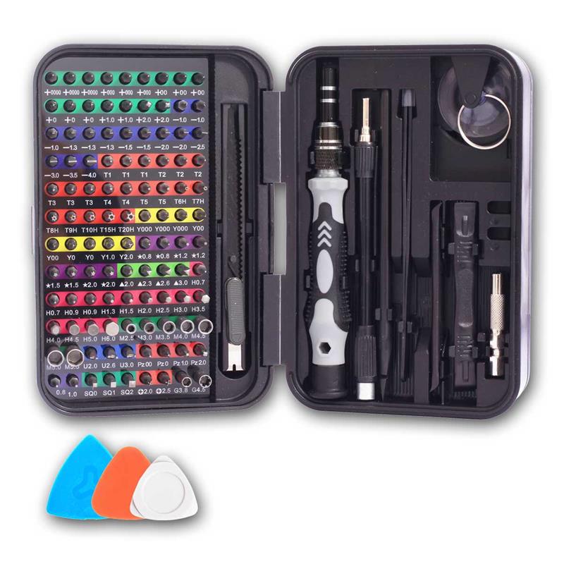 132-teiliges Schraubendreher-Set für Feinmechanik, mit 108 Bits