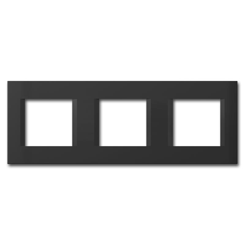 MODUL PLUS Unterputz- Rahmen 3-fach, Schwarz-matt,"line"