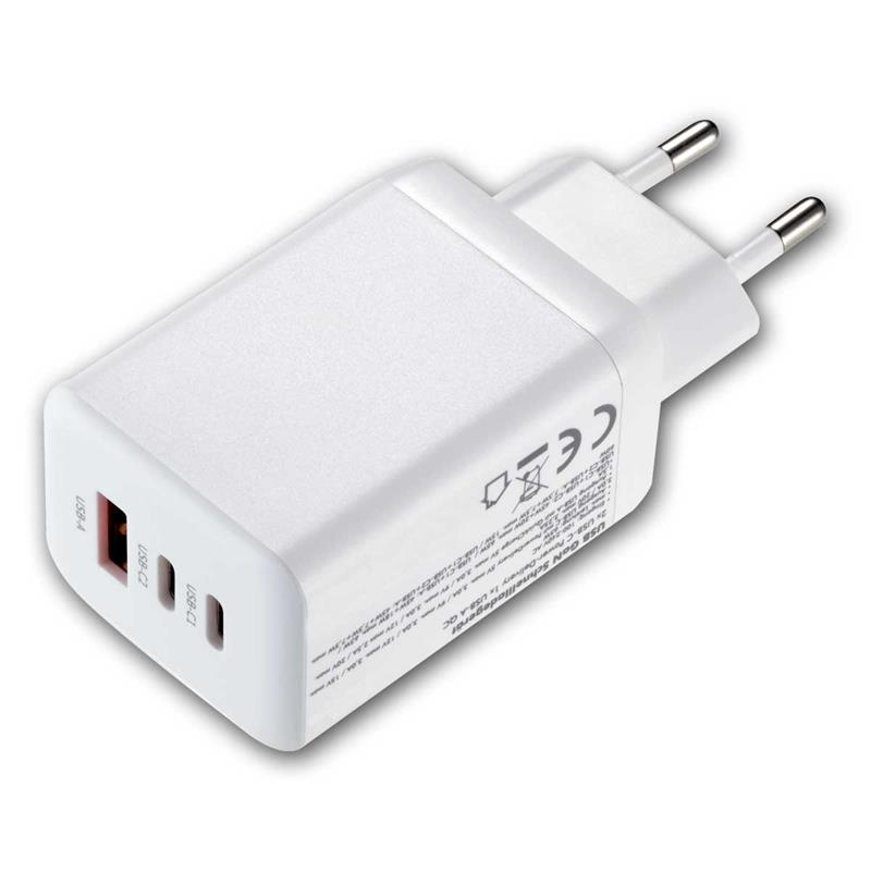 USB Stecker-Netzteil, Schnellladegerät, Ausgang 5V/3A, 65W