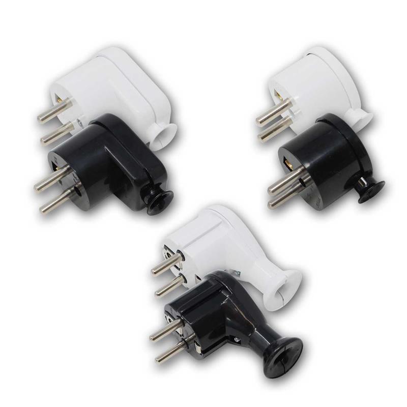 Schutzkontakt Winkelstecker "WTN", für Typ E & E/F Steckdose