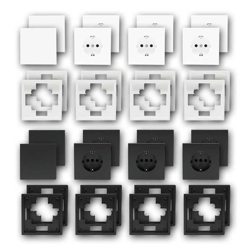 SHALLOW Set "Einsteiger-16", Schalter & Steckdosen, 16-teilig