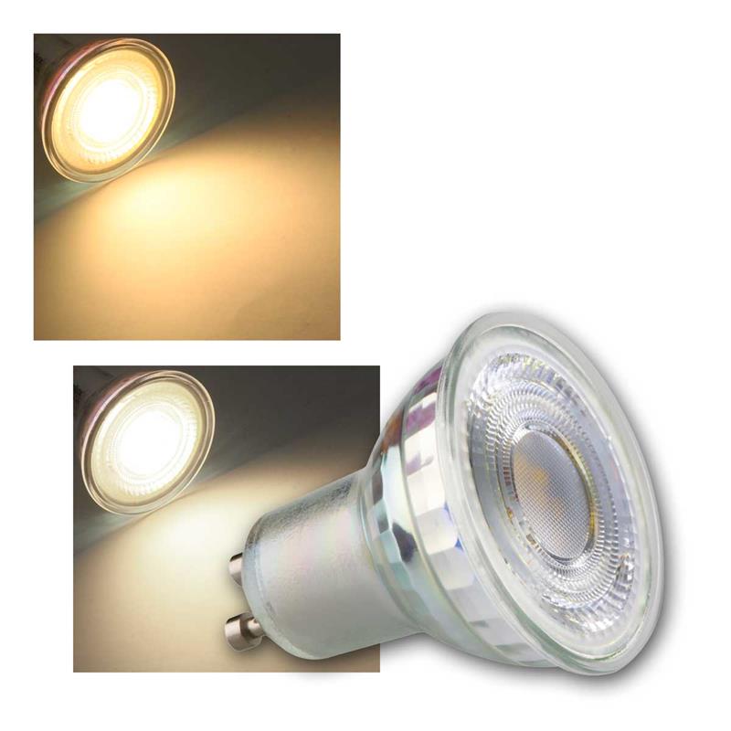 GU10 LED Leuchtmittel "XLED", 4,9W, 500lm, 100°, warmweiß