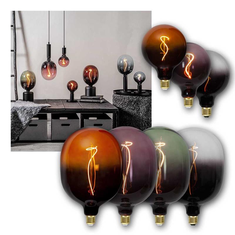LED E27 Leuchtmittel "COLOUR-MIX", Deko Birne, dimmbar